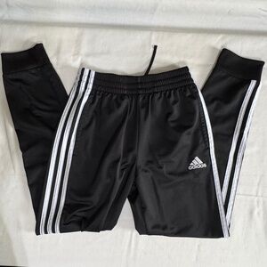 Addidas boys black joggers